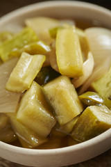 Pickles of cucumber and onions