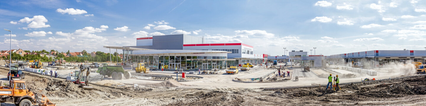 Panoramic View Of A Landscape Transform Into Urban Area