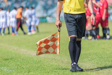 soccer or football assistant referee..