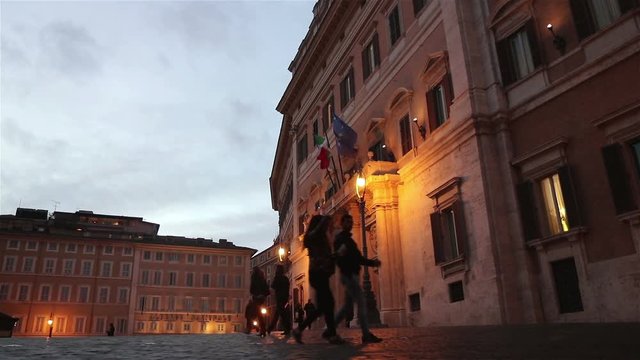 Montecitorio palace, the seat of the Italian Chamber of Deputies.