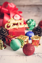 Christmas collection gifts and decorative ornaments