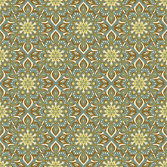 Seamless hand drawn mandala pattern.