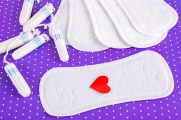 feminine hygiene on a purple background