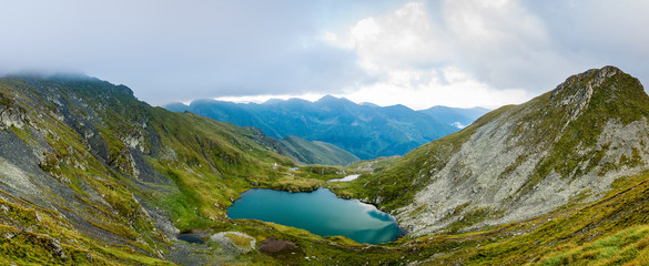carpathian mountain panorama in summer