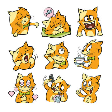 Cat emotional characters