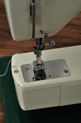Close up of a sewing machine