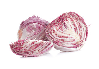 Fototapeta premium Radicchio, red salad isolated on white background