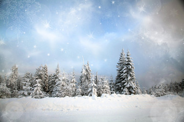 Fantastic winter landscape