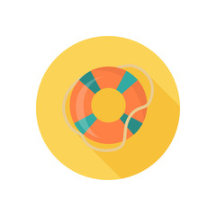 Lifebuoy color flat icon. Flat design for web and mobile