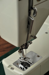 Close up of a sewing machine