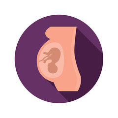 Pregnant woman color icon. Flat design for web and mobile