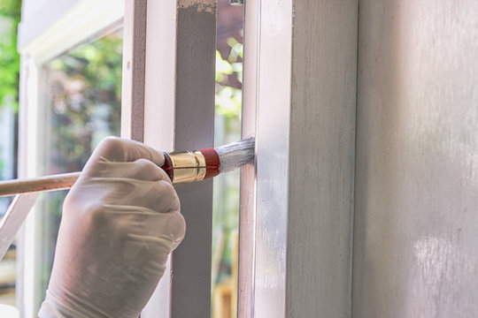 House painter at work