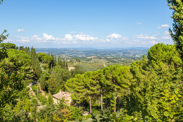Obraz premium San Gimignano, Italy. The picturesque surroundings