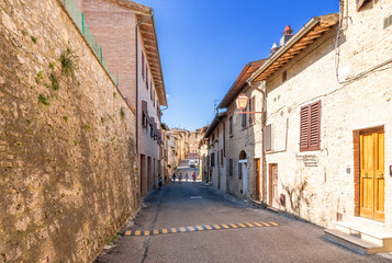 Fototapeta na wymiar San Gimignano, Italy. Street in the historic center