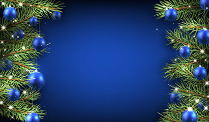 New Year background with Christmas balls.