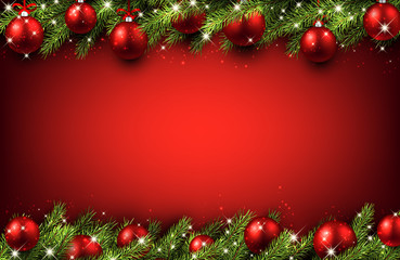 New Year background with Christmas balls.