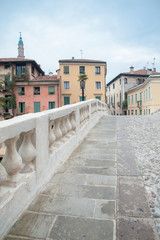 The old stone San Michele bridge in Vicenza, Italy