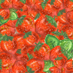 watercolor strawberries