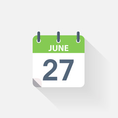 27 june calendar icon
