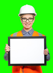 Female worker portrait