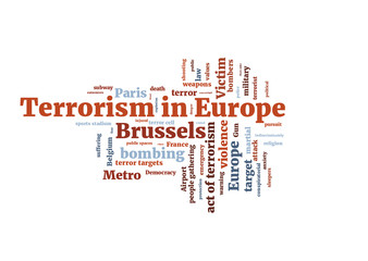 Terrorism in Europe word cloud