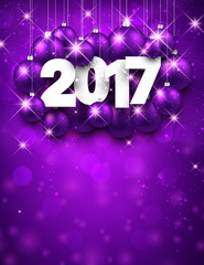 Purple 2017 New Year background.