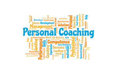 Personal coaching word cloud