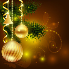 Balls to decorate the Christmas tree. New Year background. Stock