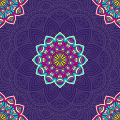 Ethnic floral seamless pattern