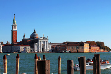 Fototapeta na wymiar View over water Venice, Italy