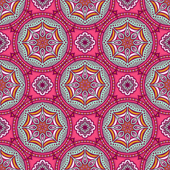 Ethnic floral seamless pattern