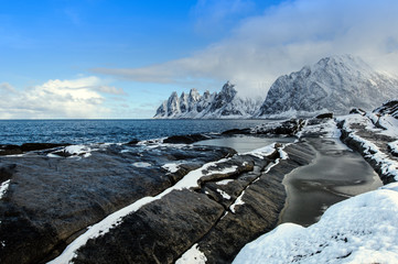 Norway fjord in Senja, Norway