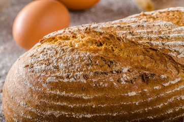 Homemade sourdough bread rustic