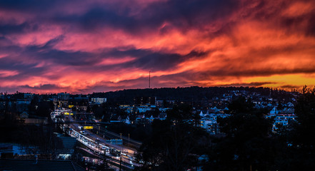 Fototapeta na wymiar Sunset in Oslo