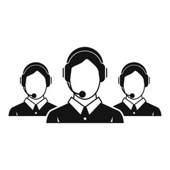 Customer support operators icon. Simple illustration of customer support operators vector icon for web