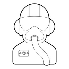Pilot icon. Outline illustration of pilot vector icon for web design