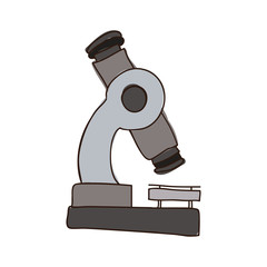 colorful silhouette of microscope tool vector illustration
