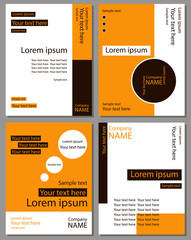 A set of cards for text. The corporate style. Colored covers, letterheads, leaflets, flyers.