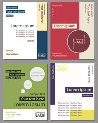A set of cards for text. The corporate style. Colored covers, letterheads, leaflets, flyers.