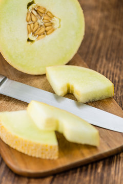 Portion of Honeydew Melon (selective focus)