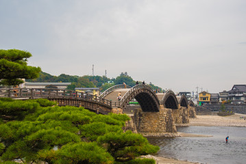 Kintai wooden arch bridge, Iwakuni, Japan