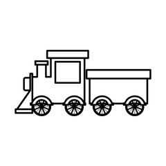 Fototapeta na wymiar silhouette train toy flat icon vector illustration
