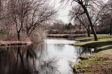 Fototapeta na wymiar Stream from Mill Pond