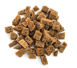 Brown Crackers Of Rye Bread Isolated