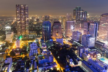 Fototapeta na wymiar Bangkok view by night