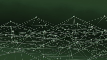 Abstract background with connecting dots (3d rendering)
