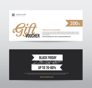 Banner Black Friday element template coupon voucher, sales of th