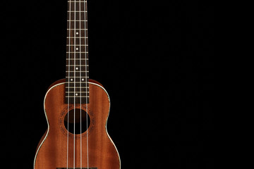 Plakat The brown ukulele, clipping path