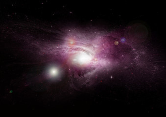 galaxy in a free space