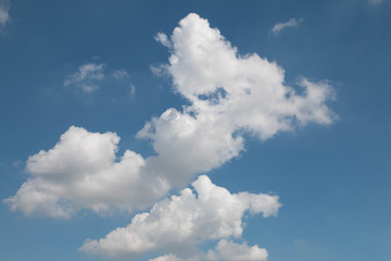 Naklejka na ściany i meble blue sky with clouds closeup background .